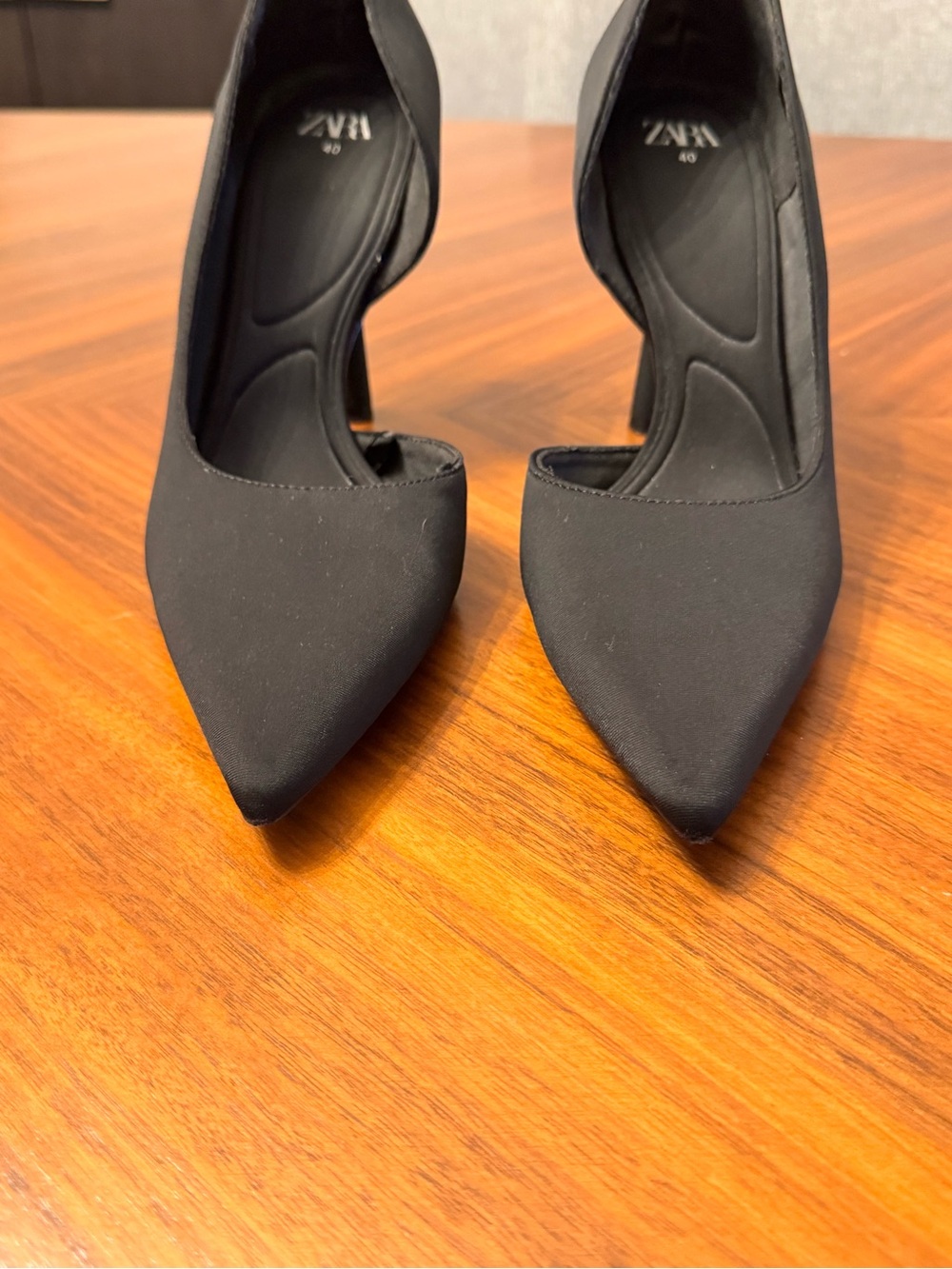 Zara Black D’Orsay Pointed Toe Stiletto Heels US 9 - Picture 7 of 12